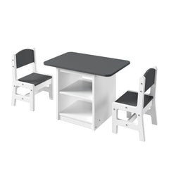 Art & Play Black & Chalkboard Table with Two Chairs Set