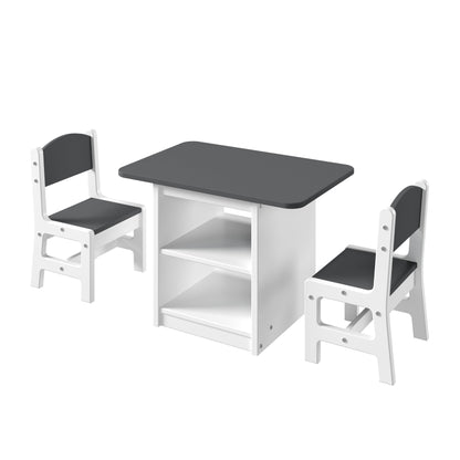 Art & Play Black & Chalkboard Table with Two Chairs Set