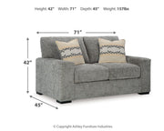 Dunmor Loveseat in Graphite