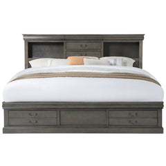 Louis Philippe III Queen Bed W/Storage