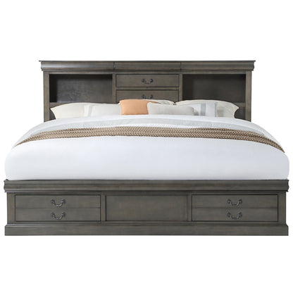 Louis Philippe III Queen Bed W/Storage