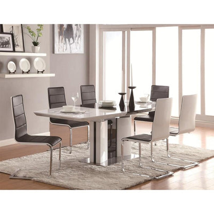 Silla de comedor tapizada Montclair negra (juego de 4)