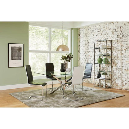 Silla de comedor tapizada Montclair negra (juego de 4)