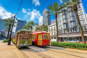 ''New Orleans Trolly'' Tempered Glass