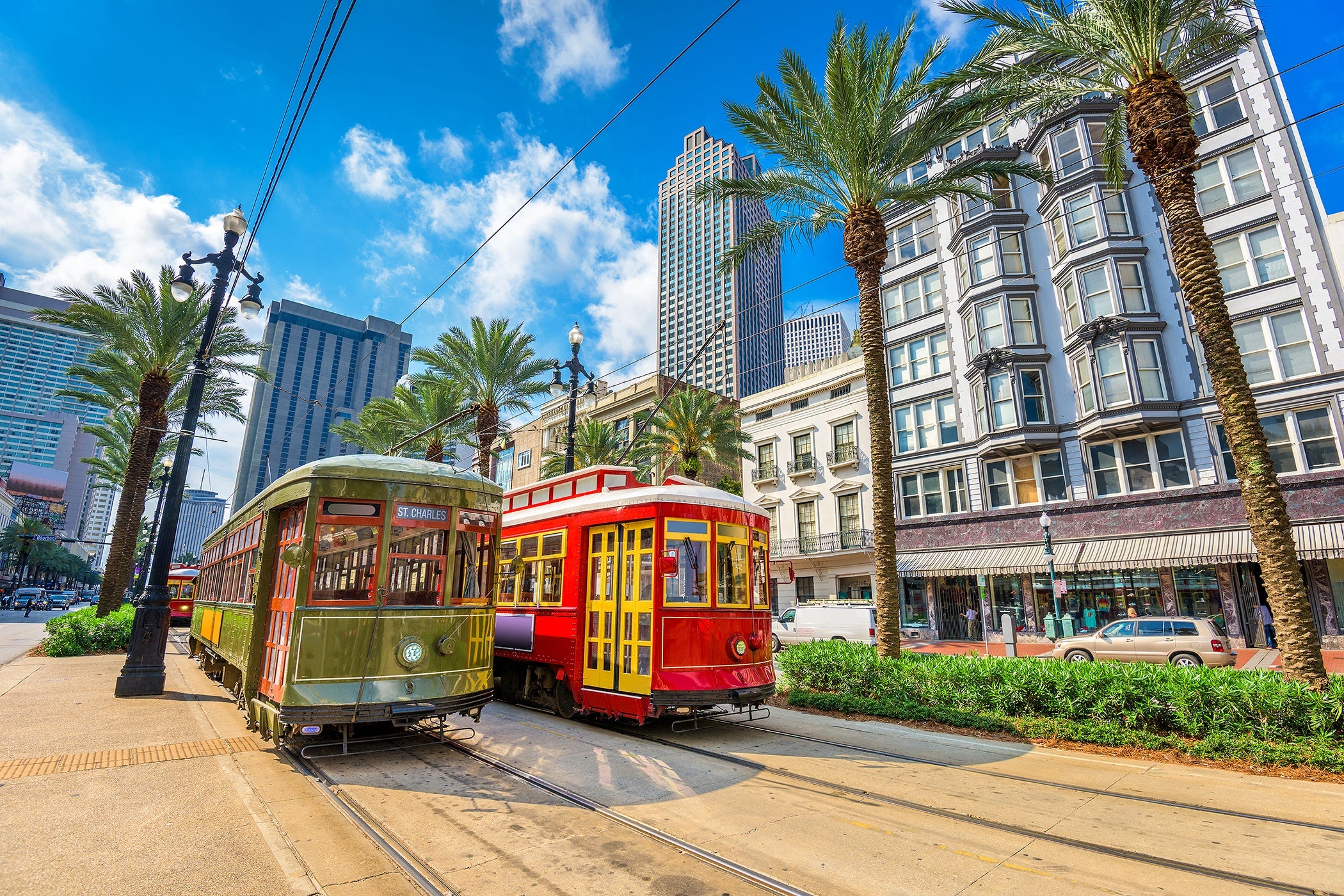 ''New Orleans Trolly'' Tempered Glass