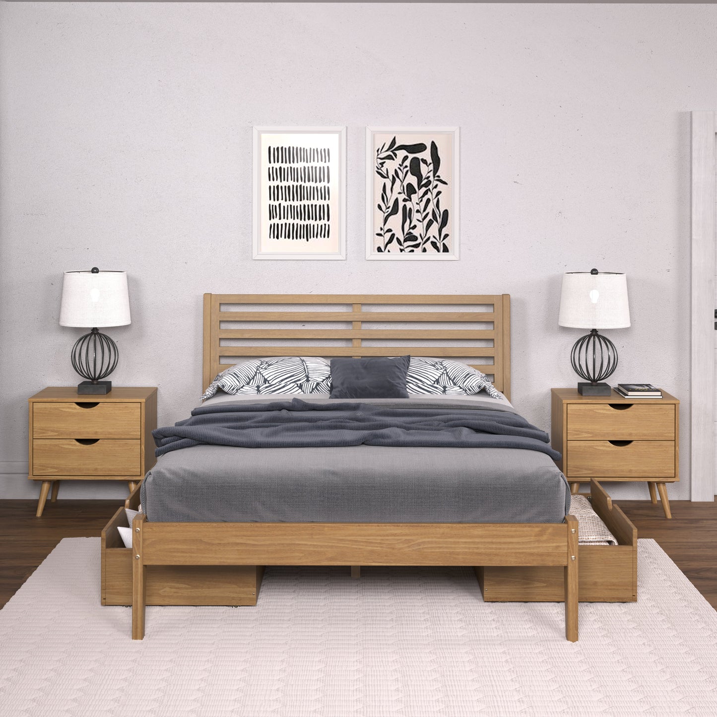 Roan Platform Bed with Dual Underbed Drawers
