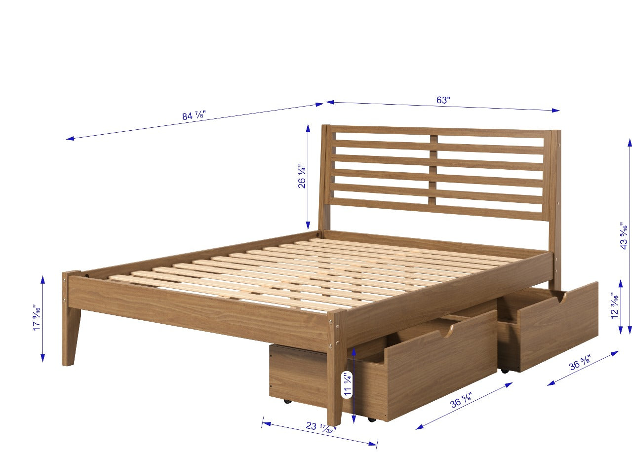 Roan Platform Bed with Dual Underbed Drawers