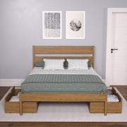 Low Board Platform Bed with Dual Underbed Drawers