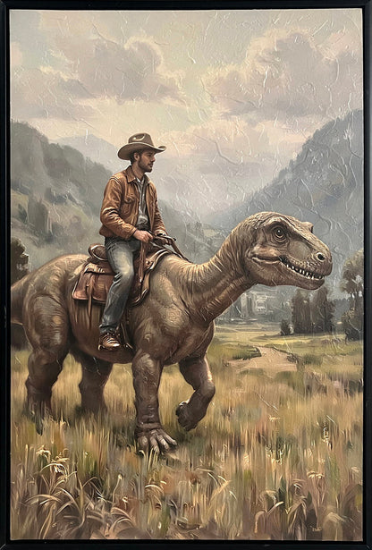Jurassic Trail II Textured Canvas in Frame