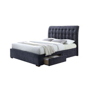 Cama tapizada Drorit con almacenamiento