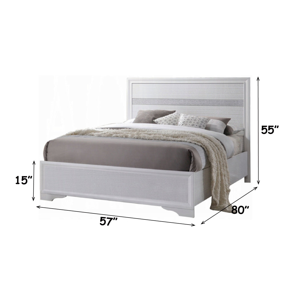 Naima Full Bed - White