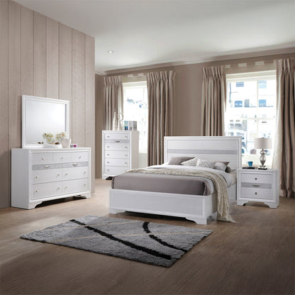Naima Full Bed - White