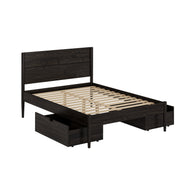 Mid Center Platform Bed with Dual Underbed Drawers