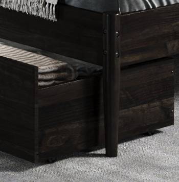 Mid Center Platform Bed with Dual Underbed Drawers