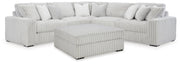 Stupendous 3-Piece Sectional & Oversized Accent Ottoman Set