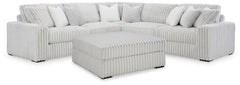 Stupendous 3-Piece Sectional & Oversized Accent Ottoman Set