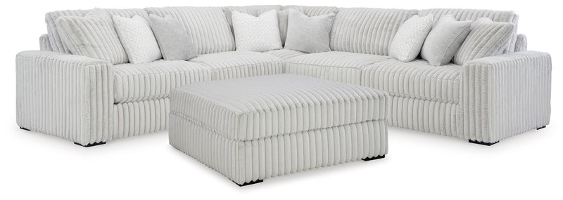 Stupendous 3-Piece Sectional & Oversized Accent Ottoman Set