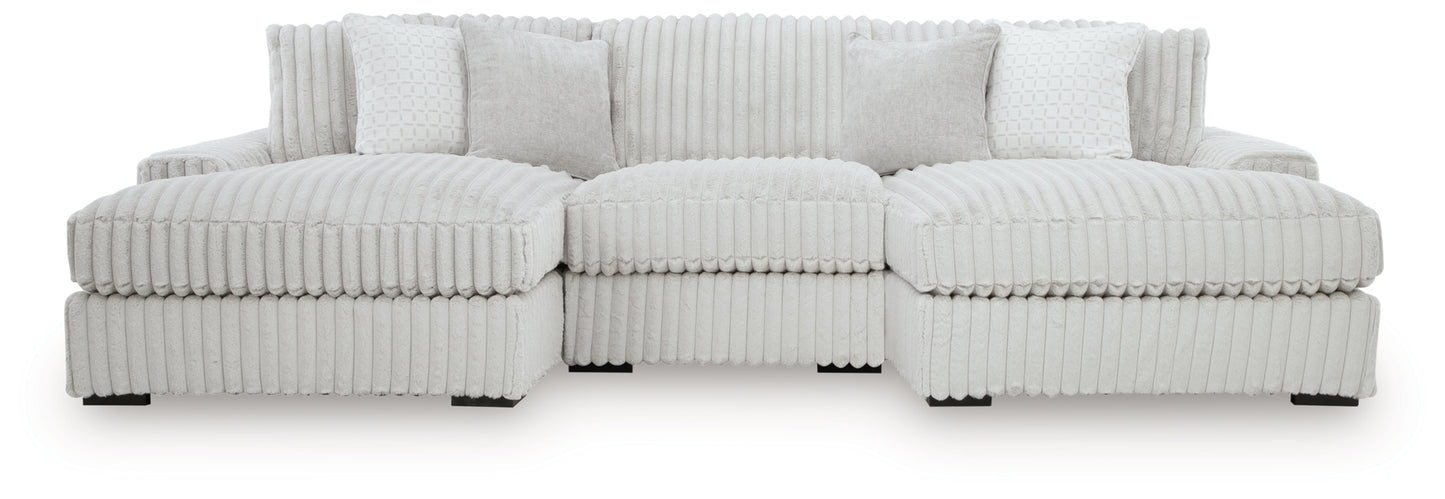 Stupendous 3-Piece Sectional with Double Chaise