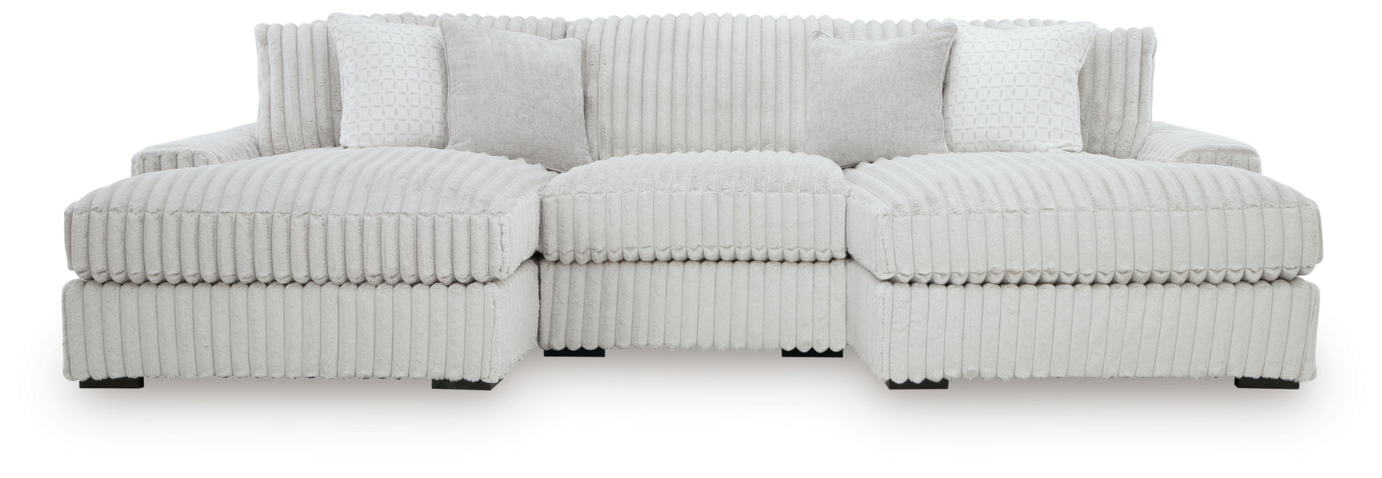 Stupendous 3-Piece Sectional with Double Chaise