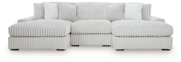 Stupendous 3-Piece Sectional with Double Chaise