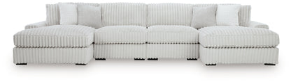 Stupendous 4-Piece Sectional with Double Chaise