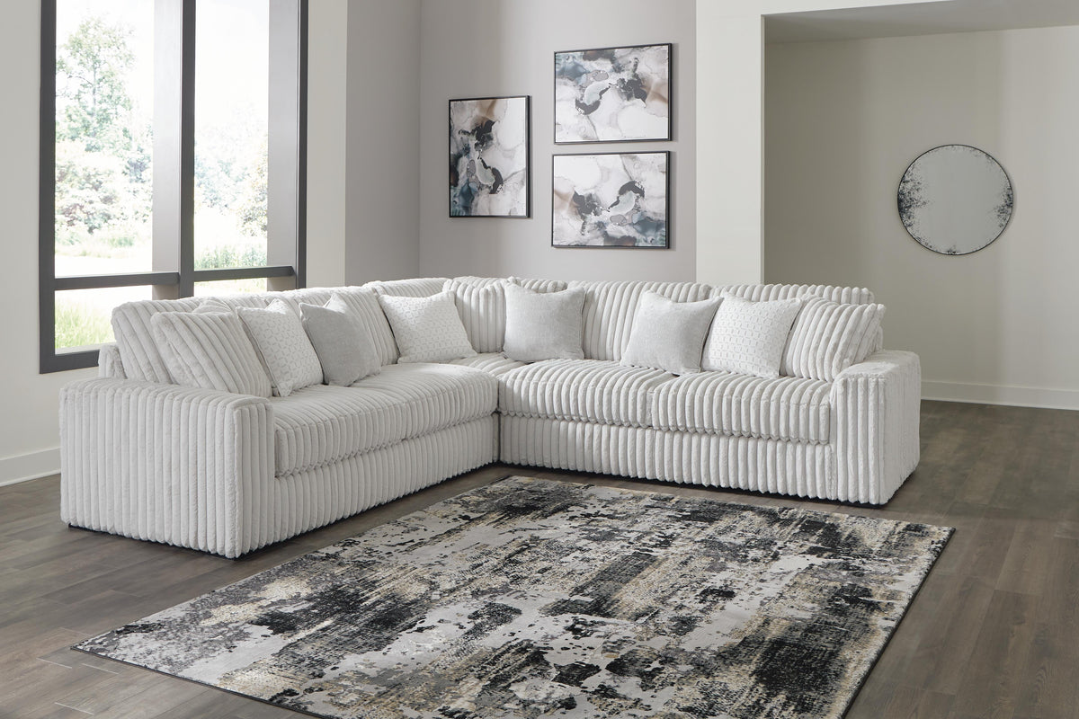 Stupendous 3-Piece Sectional Sofa w/ Wedge