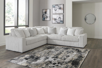 Stupendous 3-Piece Sectional Sofa w/ Wedge