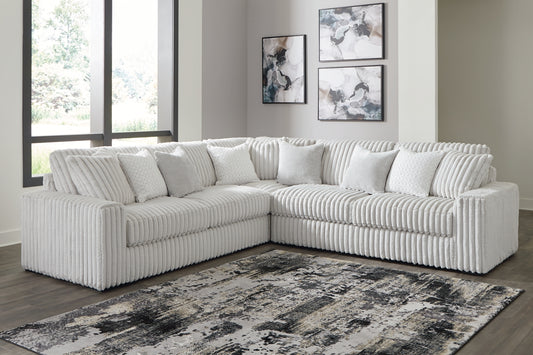 Stupendous 3-Piece Sectional Sofa w/ Wedge