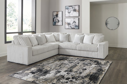 Stupendous 3-Piece Sectional Sofa w/ Wedge