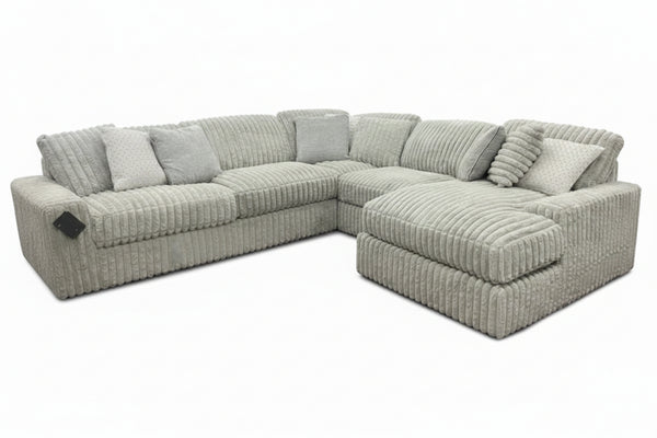 Stupendous Alloy 4PC Sectional with Chaise Set