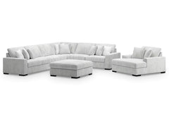 Stupendous 4PC Sectional with Oversized Chaise & Ottoman Set