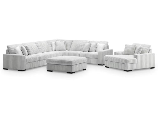 Stupendous 4PC Sectional with Oversized Chaise & Ottoman Set