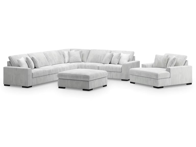 Stupendous 4PC Sectional with Oversized Chaise & Ottoman Set