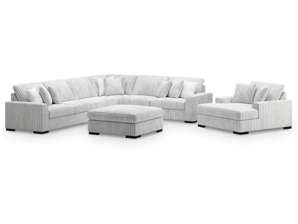 Stupendous 4PC Sectional with Oversized Chaise & Ottoman Set