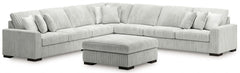 Stupendous 5PC Sectional & Oversized Accent Ottoman Set
