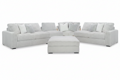 Stupendous 4PC Sectional & Oversized Ottoman Set