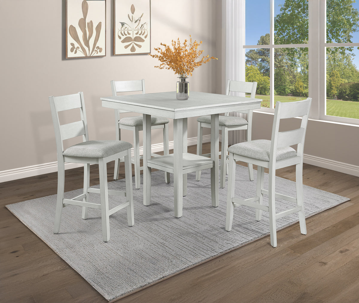 Lester 5-Pk Counter Height Dining Set