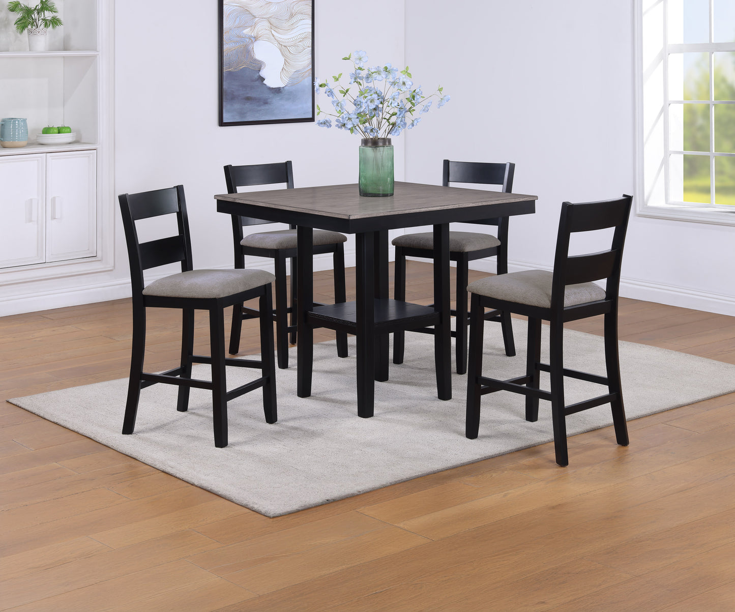 Lester 5-Pk Counter Height Dining Set