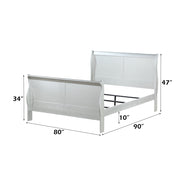 Louis Philippe III Eastern King Bed - Platinum