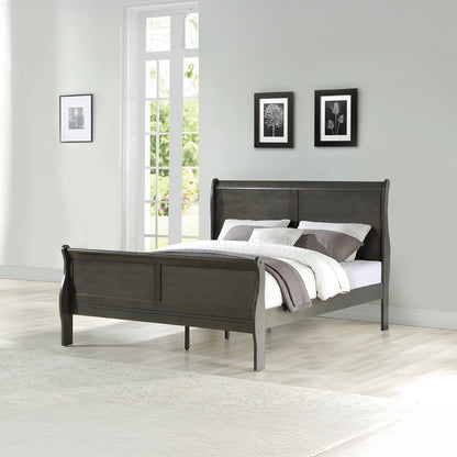 Louis Philippe Eastern King Bed - Dark Gray