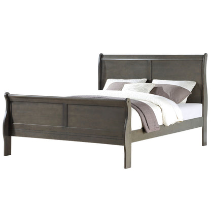 Louis Philippe Eastern King Bed - Dark Gray