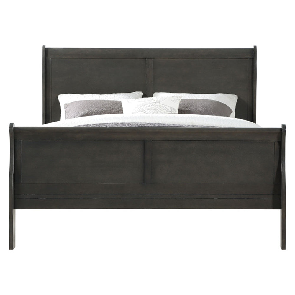 Louis Philippe Eastern King Bed - Dark Gray