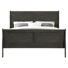 Louis Philippe Eastern King Bed - Dark Gray