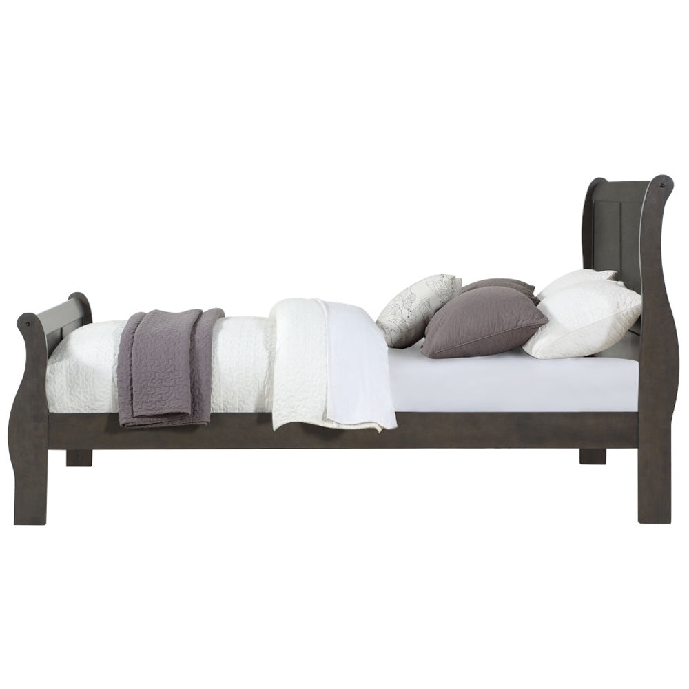 Louis Philippe Eastern King Bed - Dark Gray
