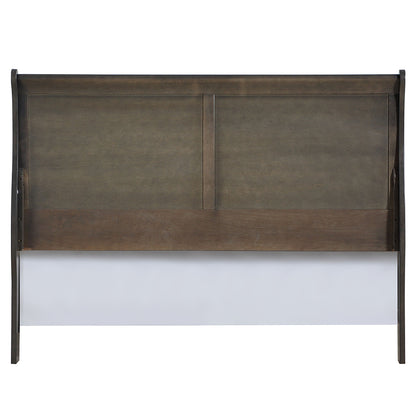 Louis Philippe Eastern King Bed - Dark Gray
