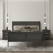 Louis Philippe Eastern King Bed - Dark Gray