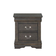 Mesita de noche Louis Philippe de 24" de alto