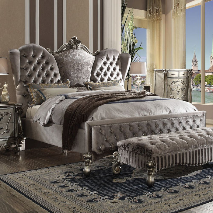 Versailles Silver Bed - Canales Furniture