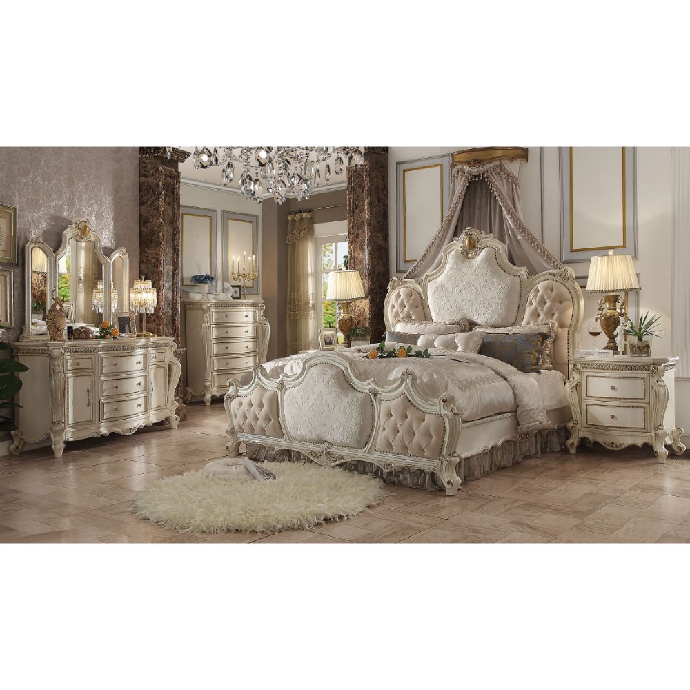 Cama Picardía tapizada con botones