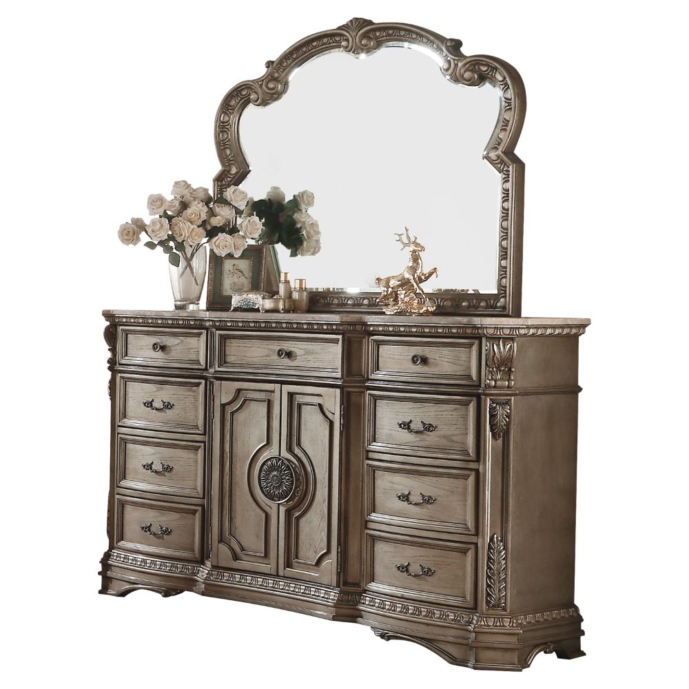 Northville 9-Drawer Marble Dresser